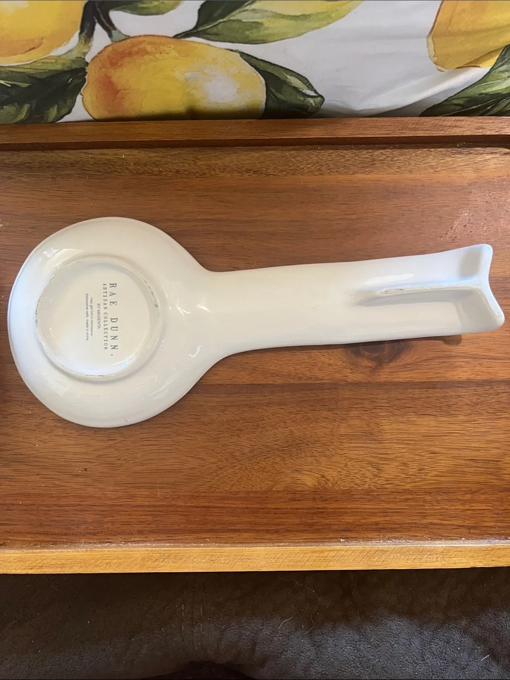 Rae Dunn Cream Ceramic Spoon Rest with 